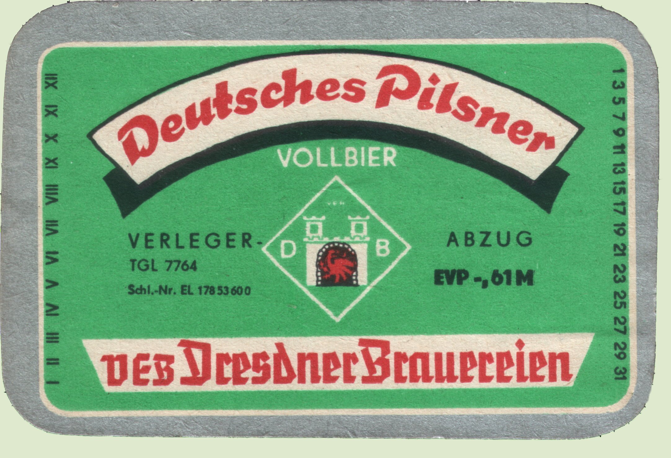Bieretikett Vollbier