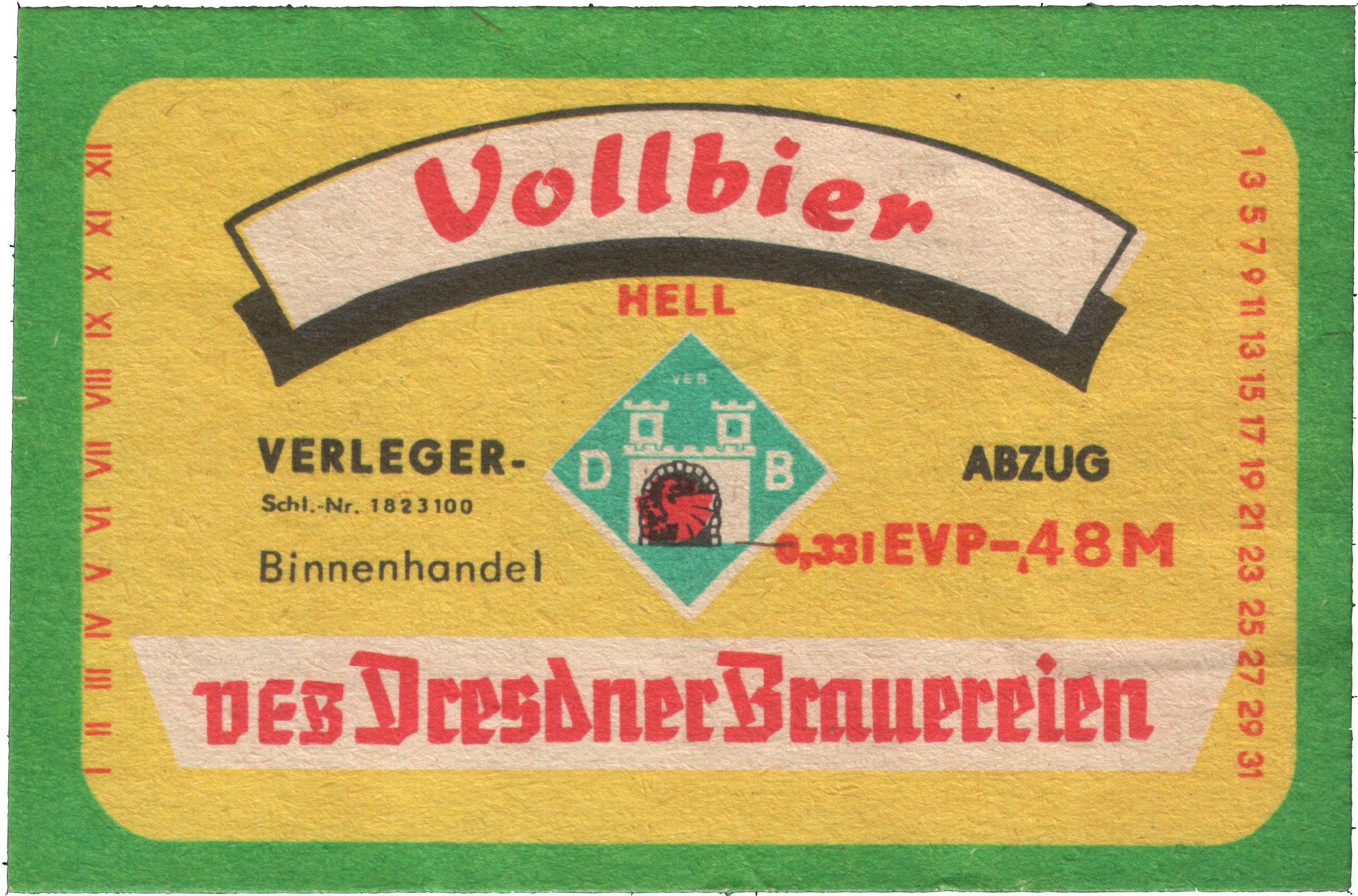Bieretikett Vollbier